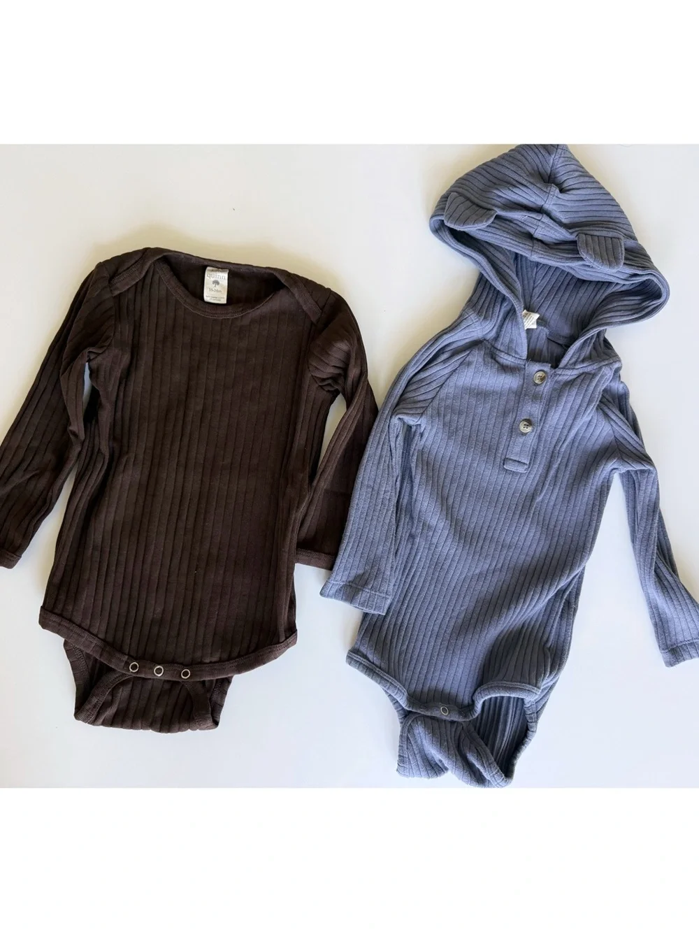 Kate Quinn Organics organic cotton wide rib bodysuit bundle 18-24 months